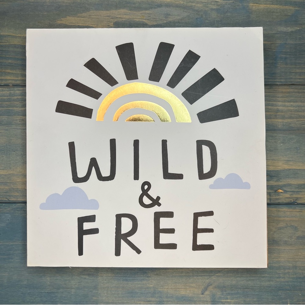 Wild & Free 3D Wall Art Home Bedroom Sign Decor